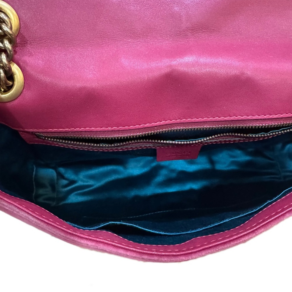 Gucci Pink Floral Embroidered Shoulder Bag - Picture 9 of 10